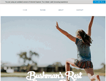 Tablet Screenshot of bushmansrest.com.au